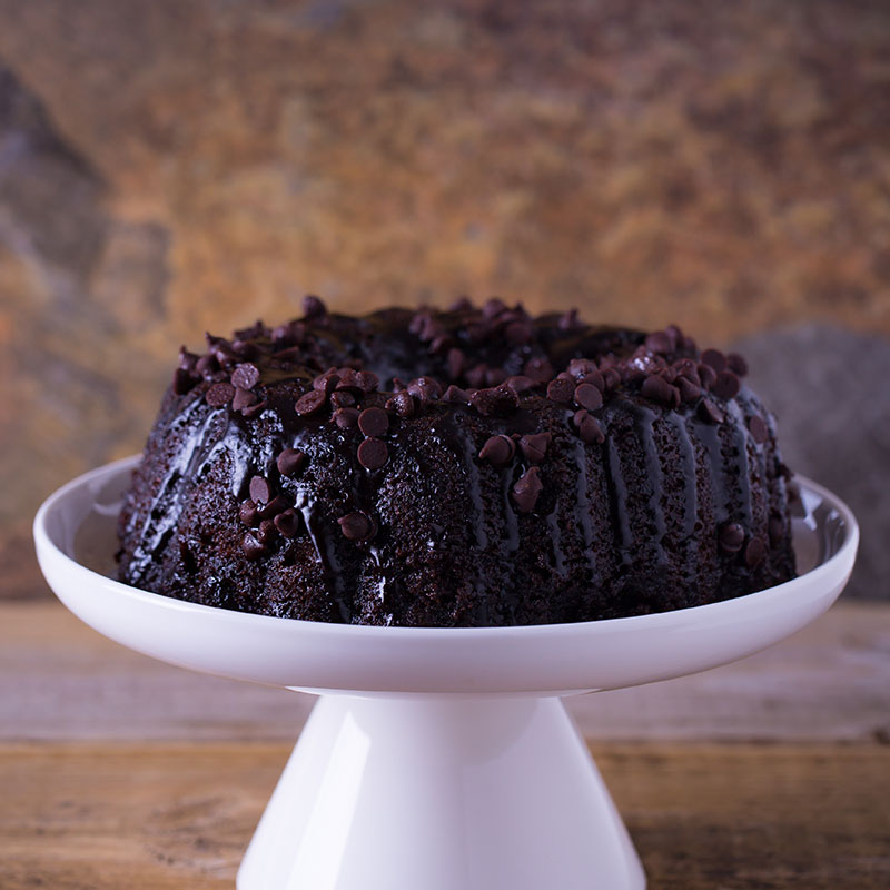 Wicked & Easy Double Chocolate Rum Cake